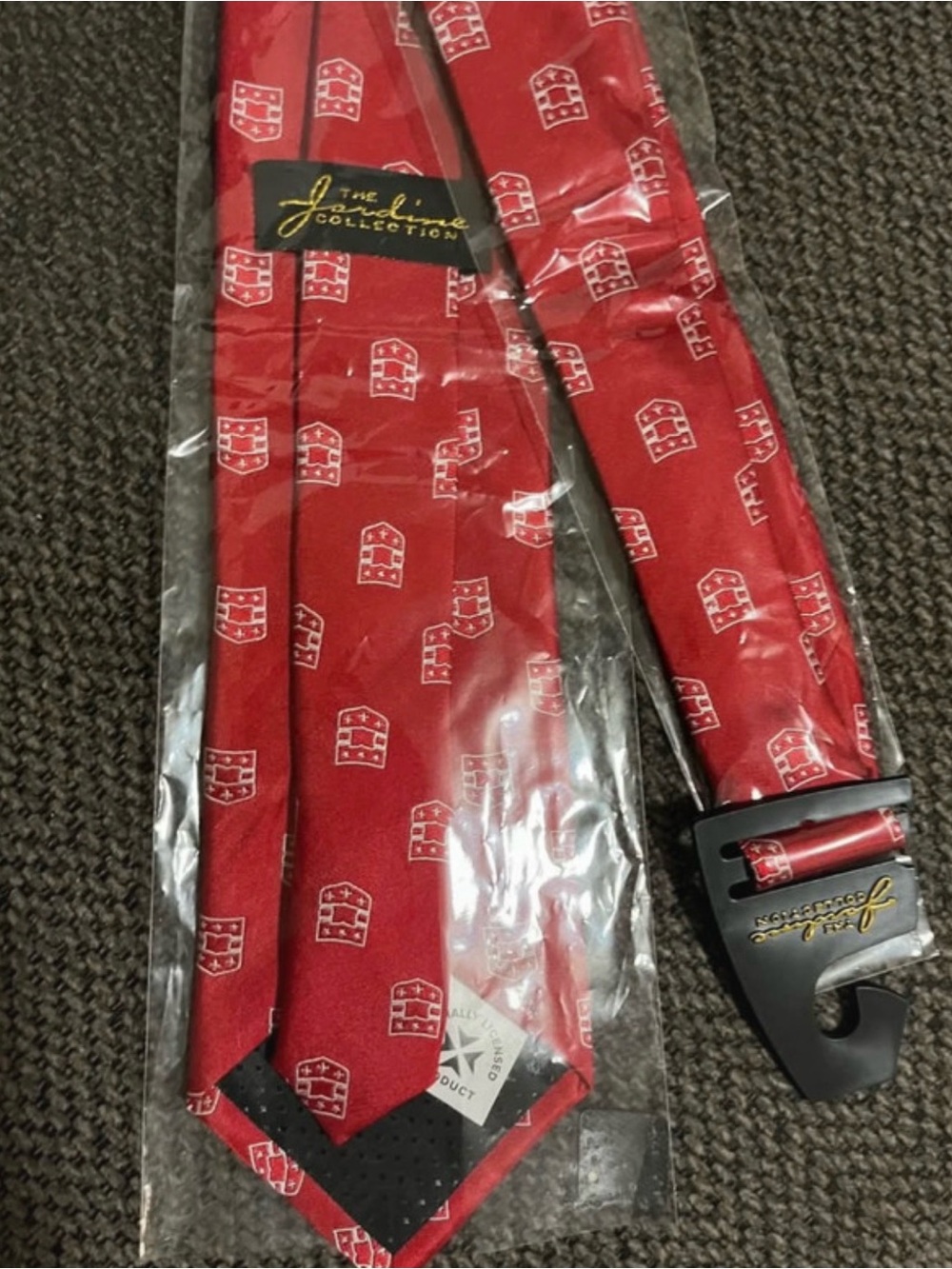 Men's Red Patterned Tie - Red